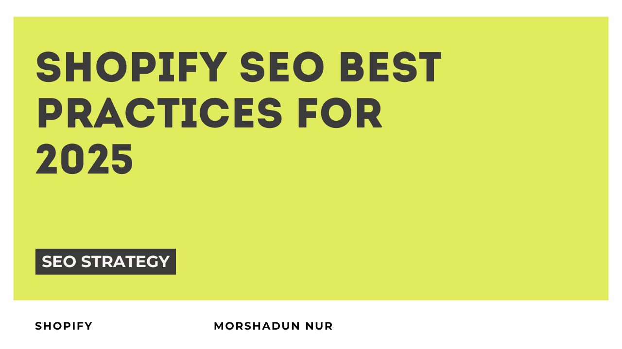 Shopify SEO Best Practices