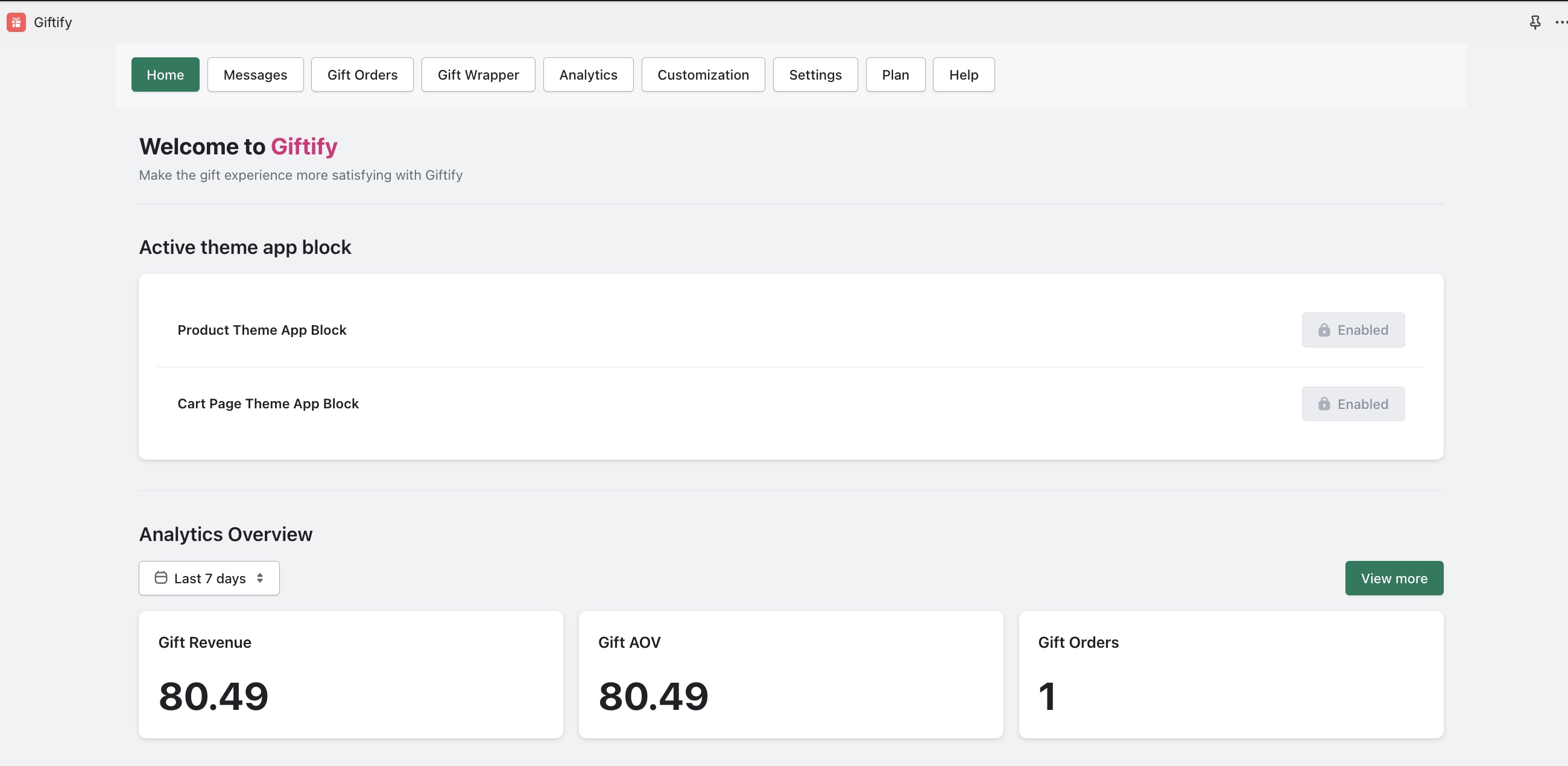 Giftify Gift Card Management